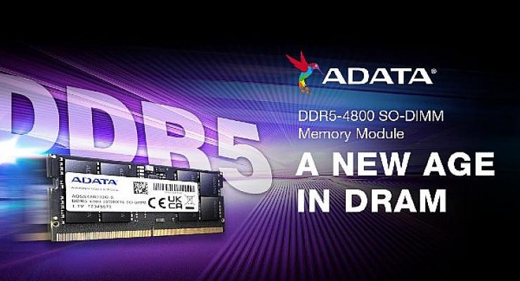 Yeni ADATA DDR5-4800 SO-DIMM Bellekler DDR5 Devrimini Dizüstüne Taşıyor